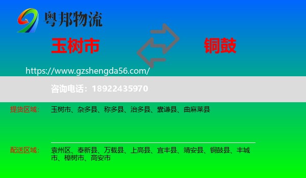 玉树市到铜鼓县物流专线