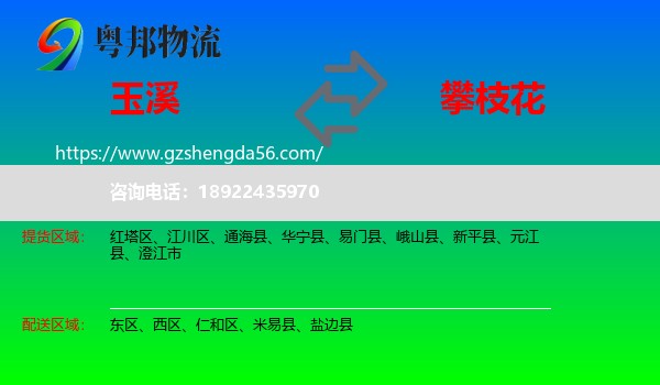 玉溪到攀枝花物流专线