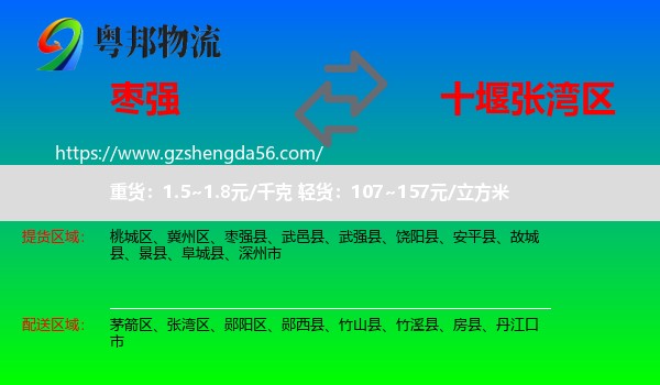 枣强县到张湾区物流专线
