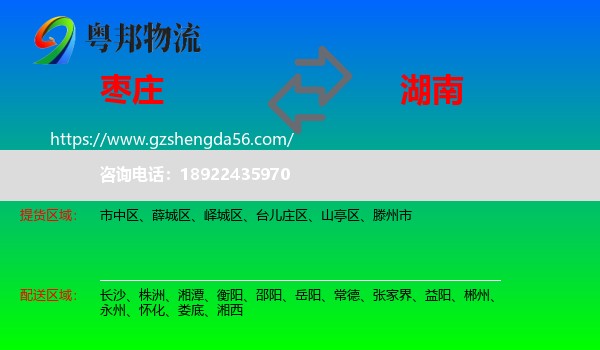 枣庄到湖南物流