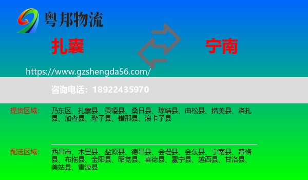 扎囊县到宁南县物流专线