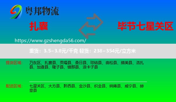 扎囊县到七星关区物流专线