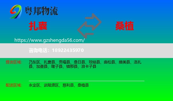 扎囊县到桑植县物流专线