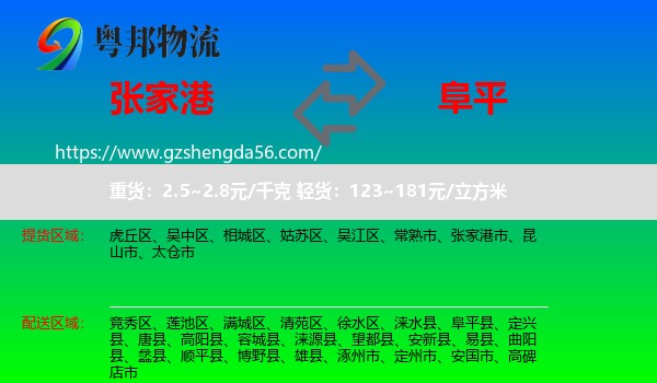 张家港市到阜平县物流专线