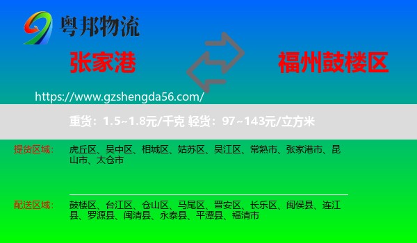 张家港市到鼓楼区物流专线