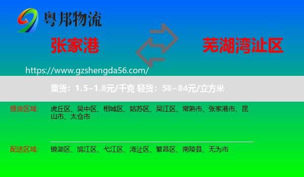 张家港市到湾沚区物流专线