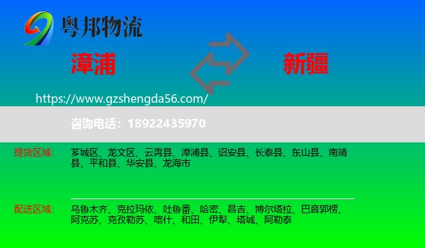 漳浦县到新疆物流