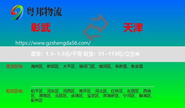 彰武县到天津专线