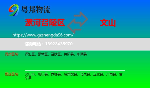 召陵区到文山物流专线