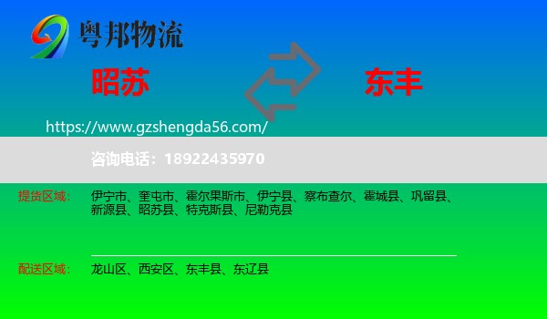 昭苏县到东丰县物流专线