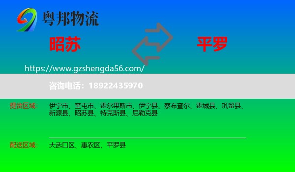 昭苏县到平罗县物流专线