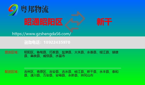 昭阳区到新干县物流专线