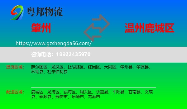 肇州县到鹿城区物流专线