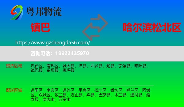 镇巴县到松北区物流专线