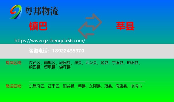 镇巴县到莘县物流专线