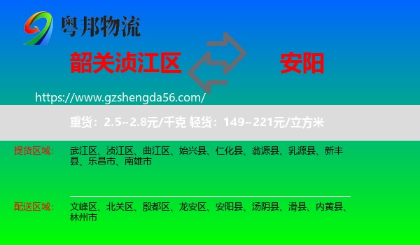浈江区到安阳物流专线