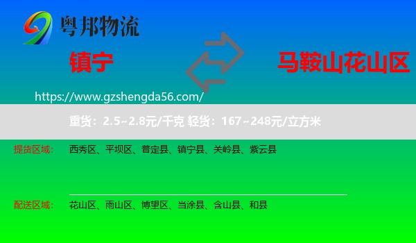 镇宁县到花山区物流专线