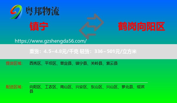 镇宁县到向阳区物流专线