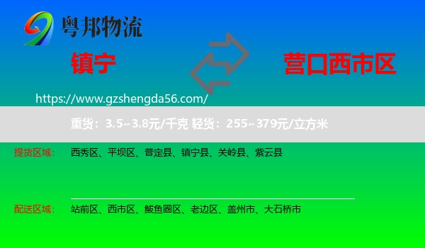 镇宁县到西市区物流专线