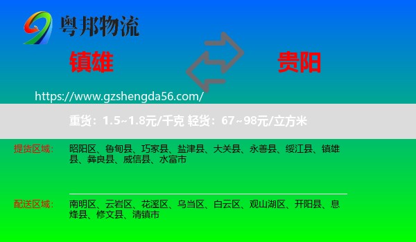 镇雄县到贵阳专线