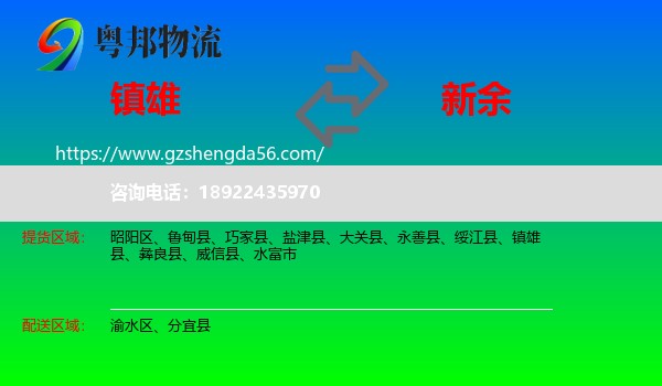 镇雄县到新余物流