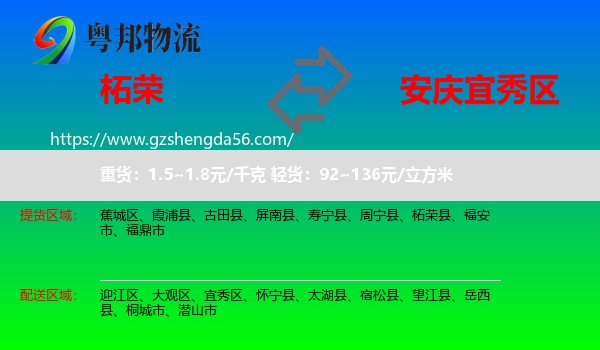 柘荣县到宜秀区物流专线