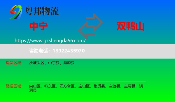 中宁县到双鸭山物流专线