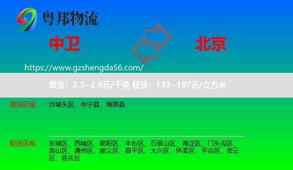 中卫到北京专线