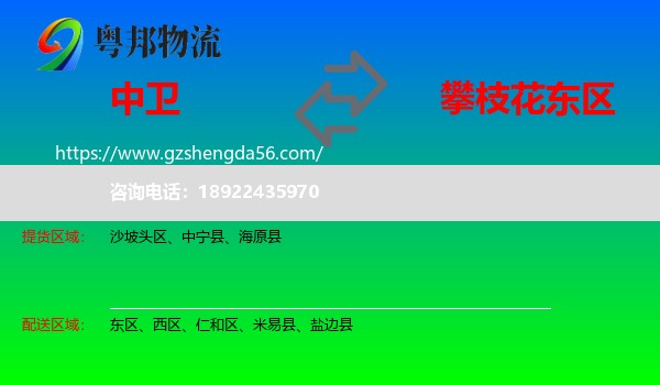 中卫到东区物流专线