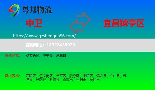 中卫到猇亭区物流专线