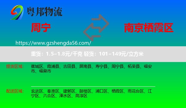 周宁县到栖霞区物流专线