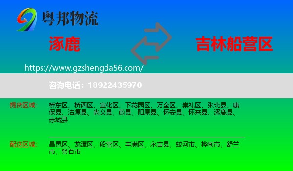 涿鹿县到船营区物流专线