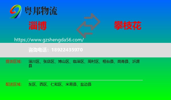 淄博到攀枝花物流