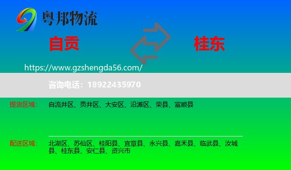 自贡到桂东县物流专线