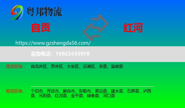 自贡到红河物流