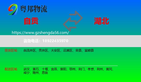 自贡到湖北物流