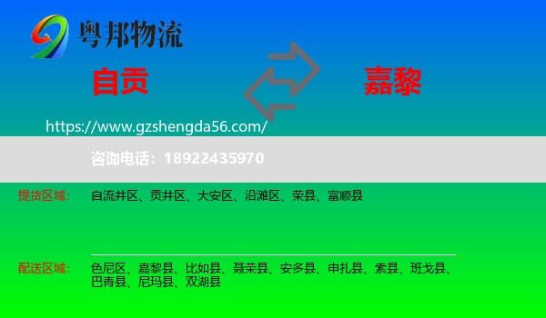 自贡到嘉黎县物流专线