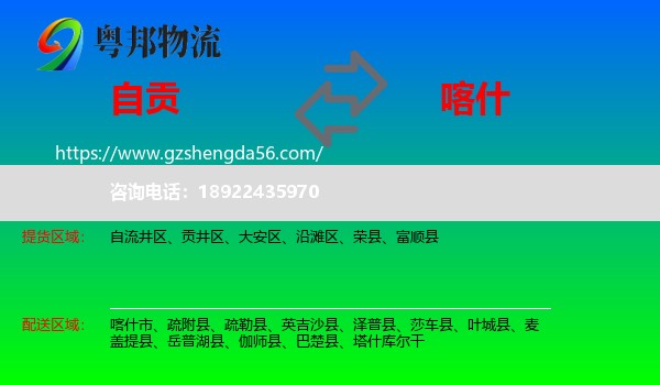 自贡到喀什物流