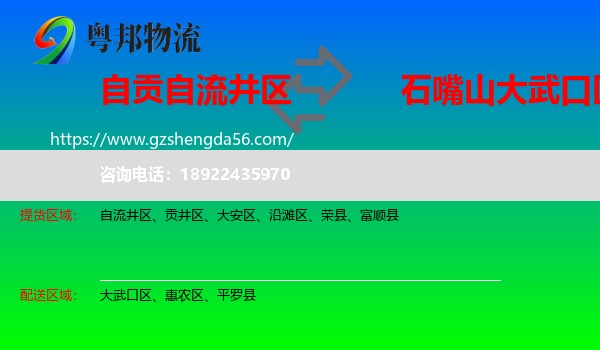 自流井区到大武口区物流专线