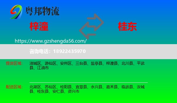 梓潼县到桂东县物流专线