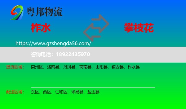 柞水县到攀枝花物流专线