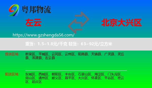 左云县到大兴区物流专线